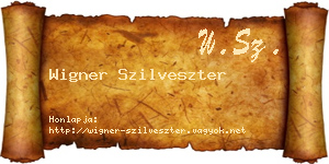 Wigner Szilveszter névjegykártya