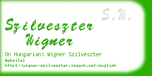 szilveszter wigner business card